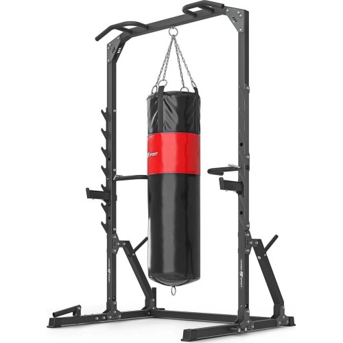 Klatka half-rack (drążek do pociągania ze stojakami i poręczami + uchwytem landmine) MS-U115 2.0 - Marbo Sport