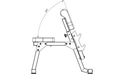 Ławka Scotta (modlitewnik) z regulacją podparcia MS-L107 2.0 - Marbo Sport