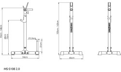 Wielopoziomowe stojaki (2 sztuki) pod sztangę z asekuracją MS-S108 2.0 - Marbo Sport