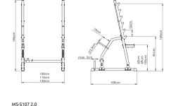 Stojaki bramowe z asekuracją i regulacją rozstawu MS-S107 2.0 - Marbo Sport