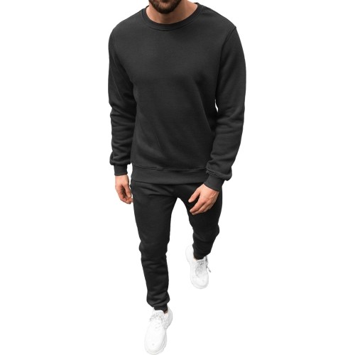 J.Style męski dres polarowy Black 68C10380-3