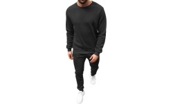 J.Style męski dres polarowy Black 68C10380-3