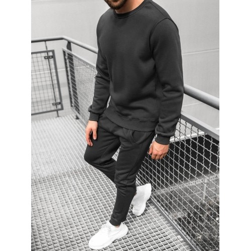 J.Style męski dres polarowy Black 68C10380-3
