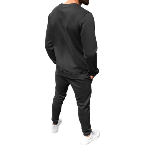 J.Style męski dres polarowy Black 68C10380-3