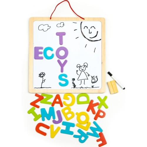 Tablica edukacyjna 3w1 magnetyczna kredowa literki