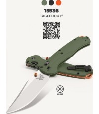 Nóż Benchmade 15536 TAGGEDOUT, OD Green G10, CPM-S45VN