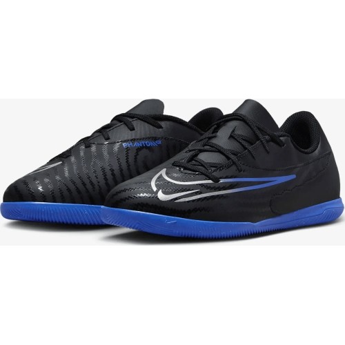 Buty piłkarskie dziecięce Nike Jr Phantom GX Club IC GS czarno-niebieskie DD9566 040