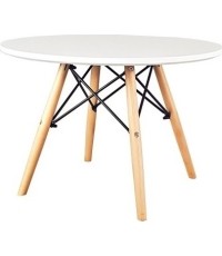 Stolik kawowy, biały, średnica 60 cm