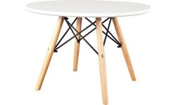 Kavos staliukas, baltas, skersmuo 60cm