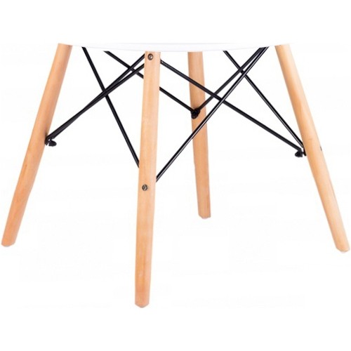 Stolik kawowy, biały, średnica 60 cm