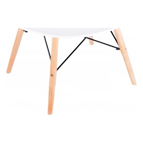 Stolik kawowy, biały, średnica 60 cm