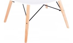 Stolik kawowy, biały, średnica 60 cm