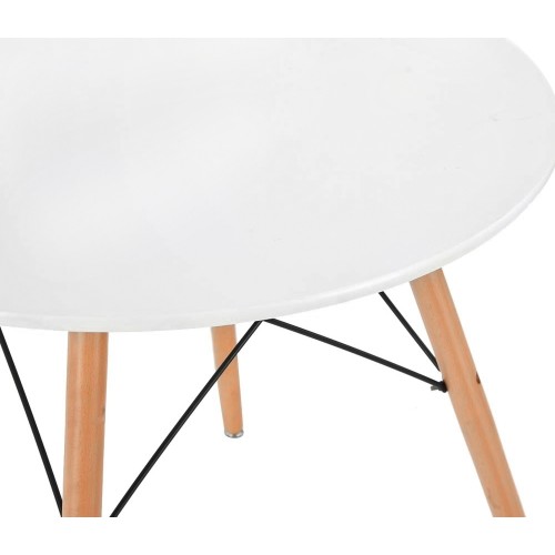 Stolik kawowy, biały, średnica 60 cm
