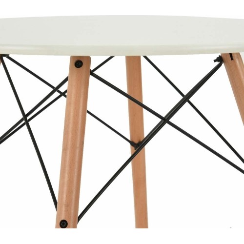 Stolik kawowy, biały, średnica 60 cm