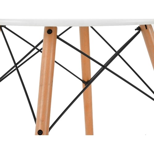 Stolik kawowy, biały, średnica 60 cm