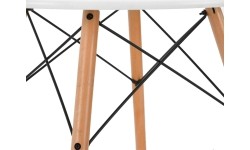 Kavos staliukas, baltas, skersmuo 60cm