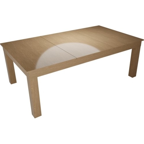 Stół bilardowy / stół do jadalni, Mozart, 7 stóp, dąb, obrus klubowy żółto-zielony