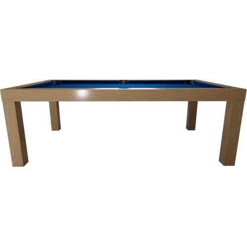 Stół bilardowy / stół do jadalni, Mozart, 7 stóp, dąb, obrus klubowy żółto-zielony