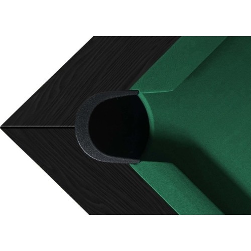 Stół bilardowy / stół jadalniany, Diner, 7 ft., matowo-czarny, obrus klubowy żółto-zielony