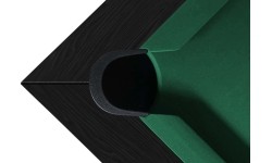 Stół bilardowy / stół jadalniany, Diner, 7 ft., matowo-czarny, obrus klubowy żółto-zielony