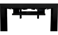 Stół bilardowy / stół jadalniany, Diner, 7 ft., matowo-czarny, obrus klubowy żółto-zielony