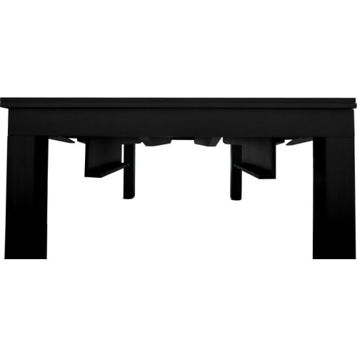 Stół bilardowy / stół jadalniany, Diner, 7 ft., matowo-czarny, obrus klubowy żółto-zielony