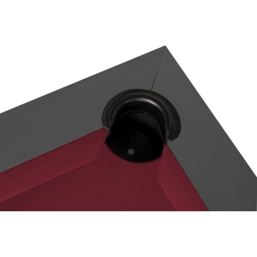 Stół bilardowy / stół do jadalni, Pierce, 8 stóp, ciemnoszary, obrus klubowy żółto-zielony