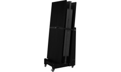 Stół bilardowy / stół do jadalni, Pierce, 8 stóp, ciemnoszary, obrus klubowy żółto-zielony