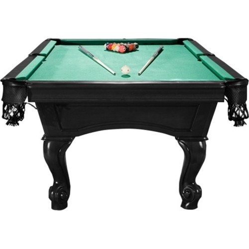 Stół bilardowy, Pool, Shelton, 8 ft., czarny, obrus klubowy żółto-zielony