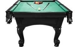 Stół bilardowy, Pool, Shelton, 8 ft., czarny, obrus klubowy żółto-zielony