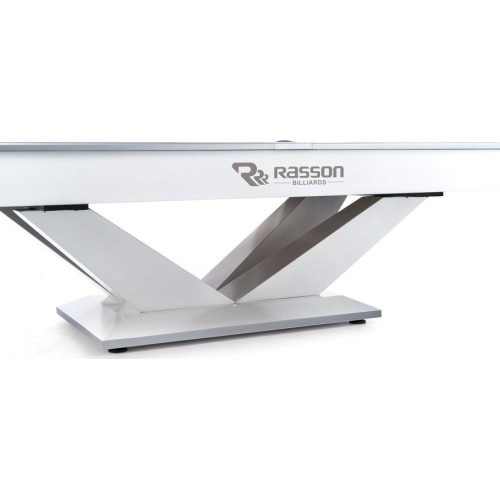 Stół bilardowy Rasson Victory II Plus, Pool, biały, 9 ft, Simonis 760 niebiesko-zielony
