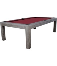 Stół bilardowy / stół do jadalni, Rasson Penelope II, Silver Mist, w tym pokrowiec na stół, 7 stóp, obrus klubowy żółt