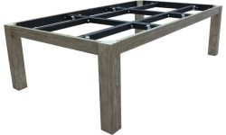 Stół bilardowy / stół do jadalni, Rasson Penelope II, Silver Mist, w tym pokrowiec na stół, 7 stóp, obrus klubowy żółt