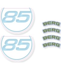 BERG GO² Retro Green - Zestaw naklejek