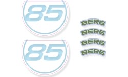 BERG GO² Retro Green - Zestaw naklejek