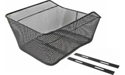 Metalowa torba na bagażnik rowerowy 39x20x20/17cm (czarna)