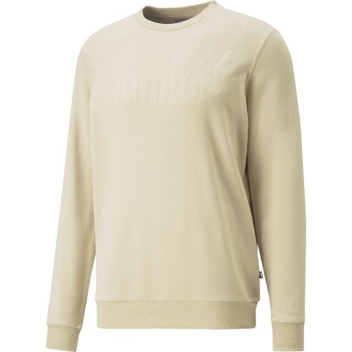 Bluza męska Puma Ess Elevated Crew kremowa 673386 88