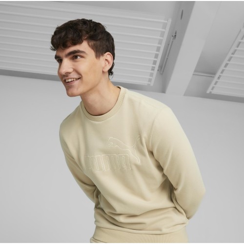 Bluza męska Puma Ess Elevated Crew kremowa 673386 88