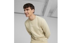 Bluza męska Puma Ess Elevated Crew kremowa 673386 88