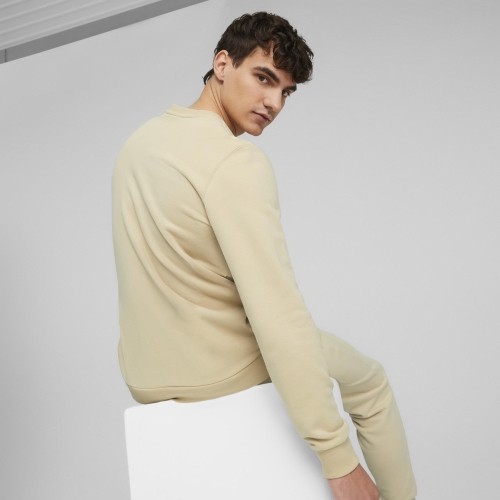 Bluza męska Puma Ess Elevated Crew kremowa 673386 88