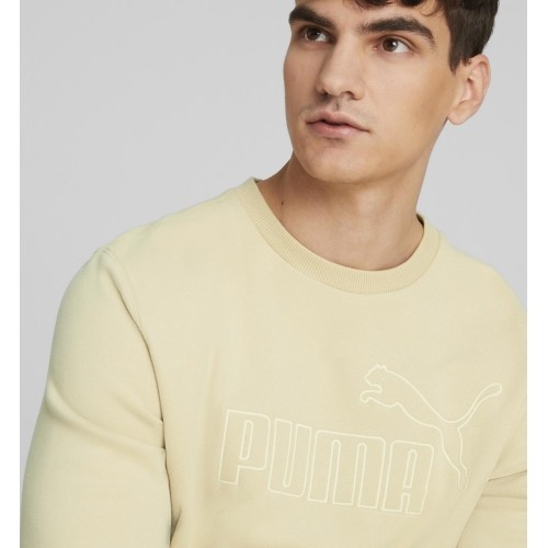Bluza męska Puma Ess Elevated Crew kremowa 673386 88