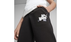 Puma Ess+ Street Art spodnie dresowe młodzieżowe czarne 673273 01