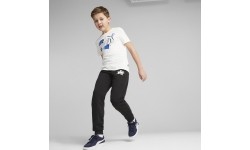 Puma Ess+ Street Art spodnie dresowe młodzieżowe czarne 673273 01