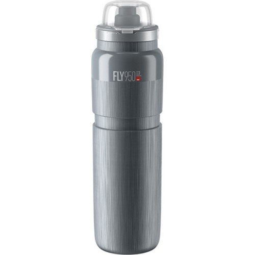 Bidon Elite FLY MTB TEX 950 ml, z zakrętką (szary)