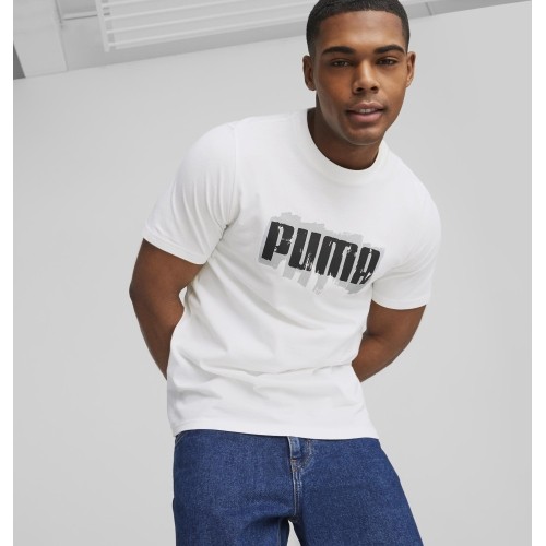 Puma koszulka męska Graphics Puma Wording White 674475 02