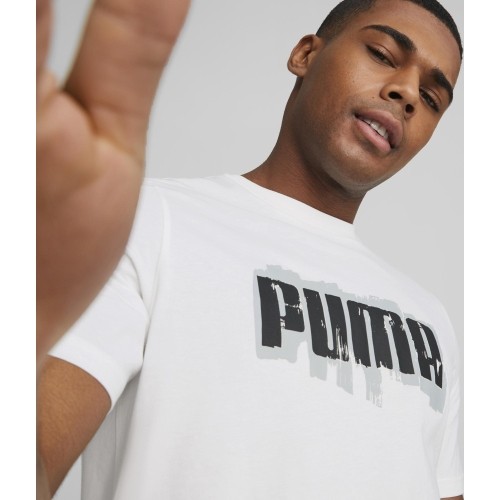 Puma koszulka męska Graphics Puma Wording White 674475 02