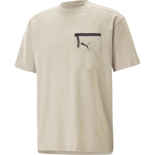 Bawełniany T-shirt męski Puma Open Road Tee Granola Creamy 673401 88