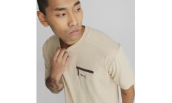 Bawełniany T-shirt męski Puma Open Road Tee Granola Creamy 673401 88