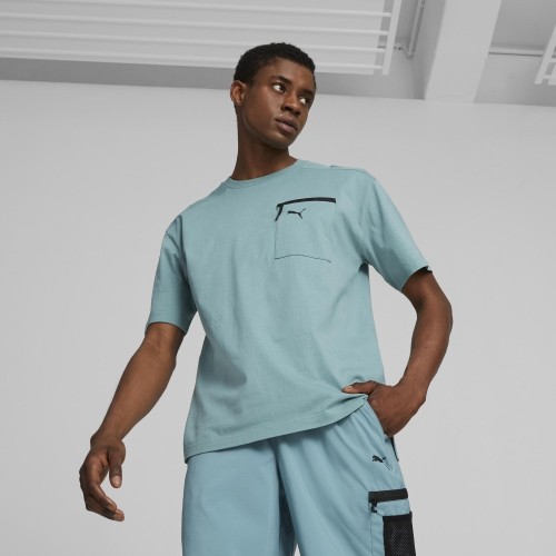 Puma Medvilniniai Marškinėliai Vyrams Open Road Tee Adriatic Green 673401 84