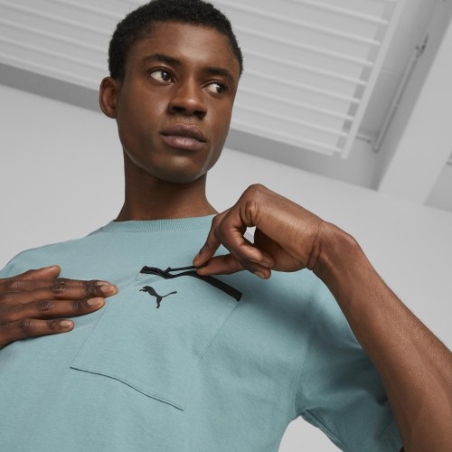 Puma Medvilniniai Marškinėliai Vyrams Open Road Tee Adriatic Green 673401 84